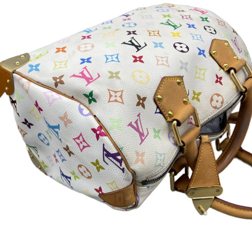 Louis Vuitton Speedy 30 Monogram Multicolor White