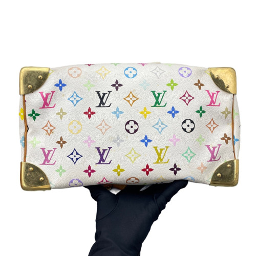 Louis Vuitton Speedy 30 Monogram Multicolor White