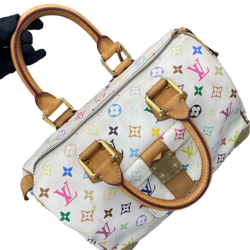 Louis Vuitton Speedy 30 Monogram Multicolor White