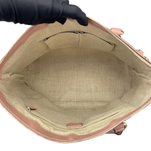 Gucci Tote Bag Grained Calfskin Pink