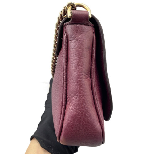 Gucci Crossbody Bag Grained Calfskin Purple