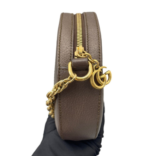 Gucci Mini Ophidia Round Bag GG Supreme Monogram Beige Ebony