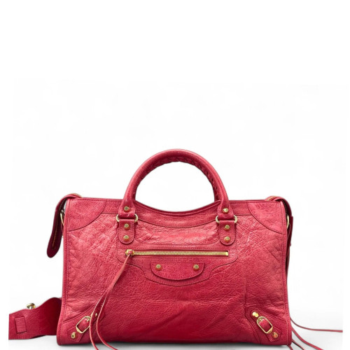 Balenciaga Medium City Arena Lambskin Red