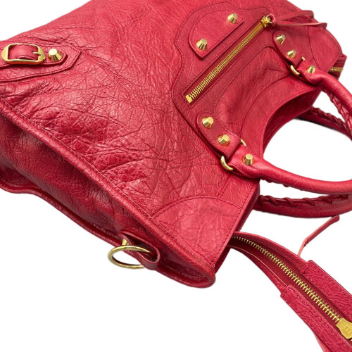 Balenciaga Medium City Arena Lambskin Red