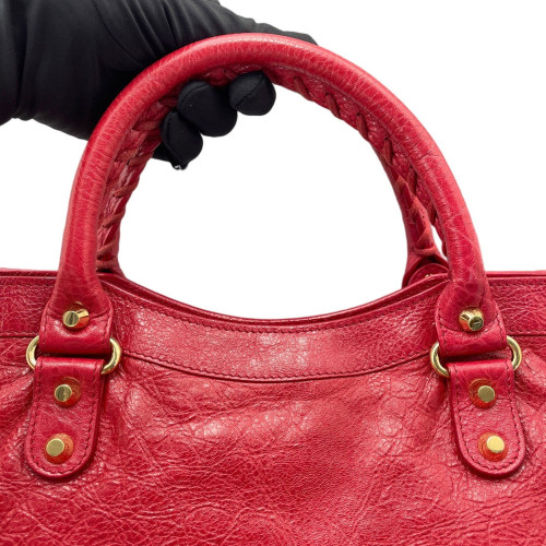 Balenciaga Medium City Arena Lambskin Red