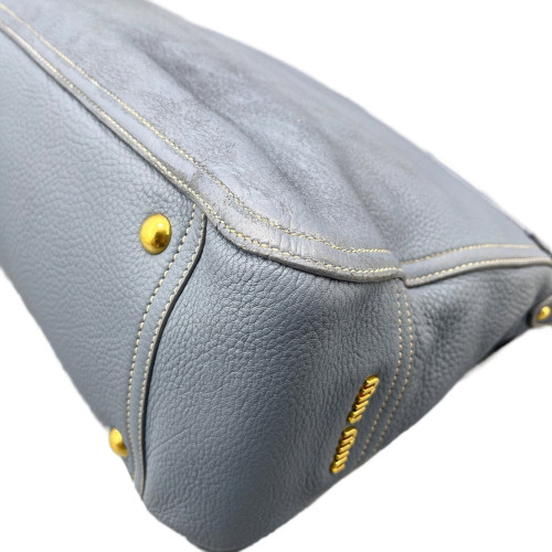 Miu Miu Two-Way Bag Calfskin Slate Blue