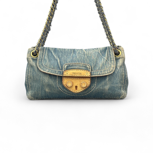 Prada Shoulder Bag Denim Blue Prada Shoulder Bag Denim Blue