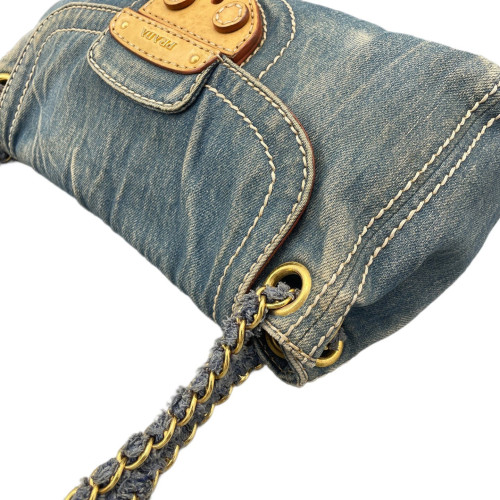 Prada Shoulder Bag Denim Blue Prada Shoulder Bag Denim Blue