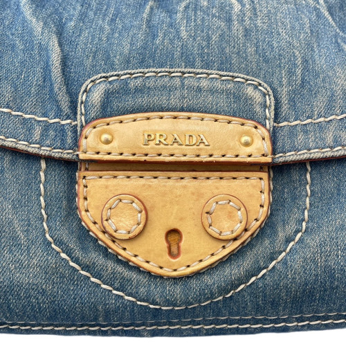 Prada Shoulder Bag Denim Blue Prada Shoulder Bag Denim Blue