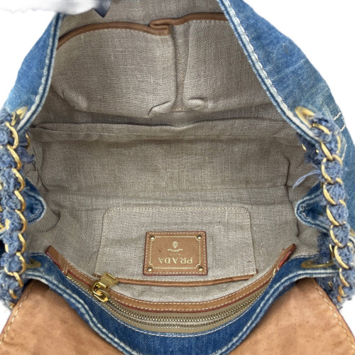 Prada Shoulder Bag Denim Blue Prada Shoulder Bag Denim Blue
