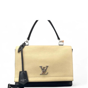 Louis Vuitton Lockme II Top Handle Calfskin Beige Black Louis Vuitton Lockme II Top Handle Calfskin Beige Black