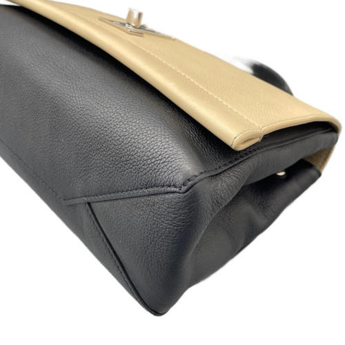 Louis Vuitton Lockme II Top Handle Calfskin Beige Black