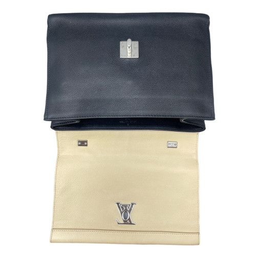 Louis Vuitton Lockme II Top Handle Calfskin Beige Black