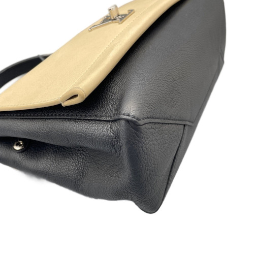Louis Vuitton Lockme II Top Handle Calfskin Beige Black