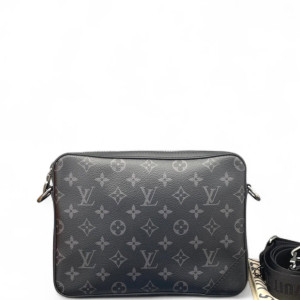 Louis Vuitton Trio Messenger Bag Monogram Eclipse Black Grey
