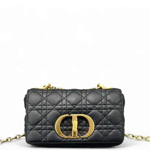 Dior Small Caro Bag Calfskin Black