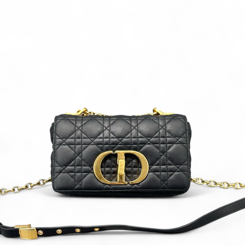Dior Small Caro Bag Calfskin Black