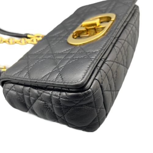 Dior Small Caro Bag Calfskin Black