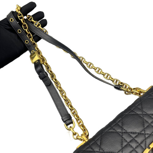 Dior Small Caro Bag Calfskin Black