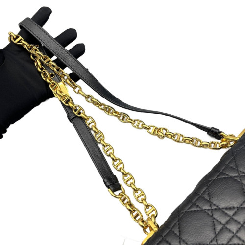 Dior Small Caro Bag Calfskin Black