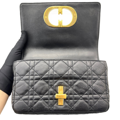 Dior Small Caro Bag Calfskin Black