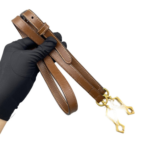 Gucci Mini Horsebit 1955 Top Handle GG Supreme Monogram Tan