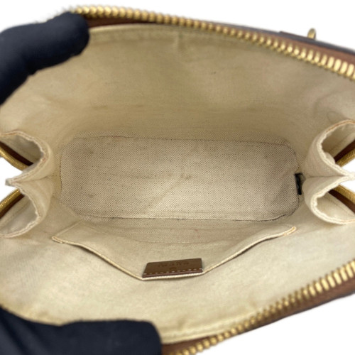 Gucci Mini Horsebit 1955 Top Handle GG Supreme Monogram Tan