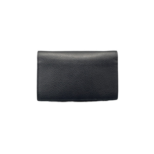 Gucci Interlocking G Chain Wallet Grained Calfskin Black Gucci Interlocking G Chain Wallet Grained Calfskin Black