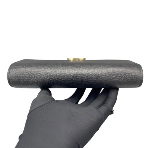 Gucci Interlocking G Chain Wallet Grained Calfskin Black Gucci Interlocking G Chain Wallet Grained Calfskin Black
