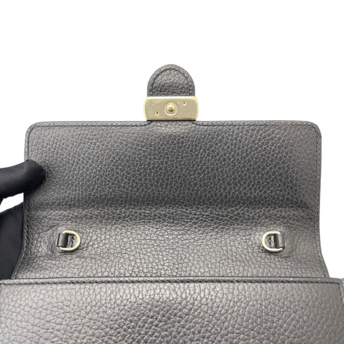 Gucci Interlocking G Chain Wallet Grained Calfskin Black Gucci Interlocking G Chain Wallet Grained Calfskin Black