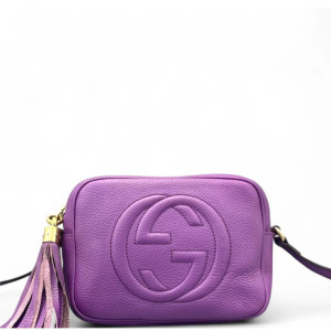 Gucci Camera Case Grained Calfskin Purple