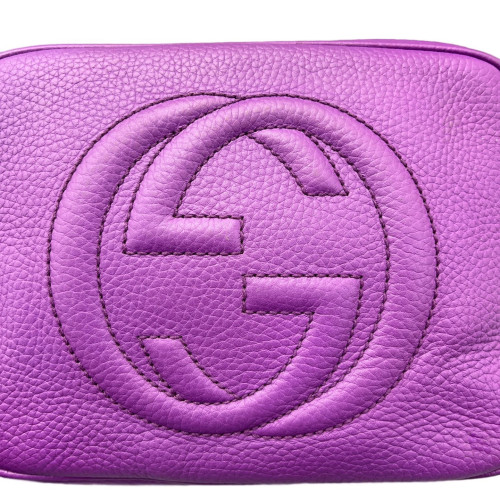 Gucci Camera Case Grained Calfskin Purple