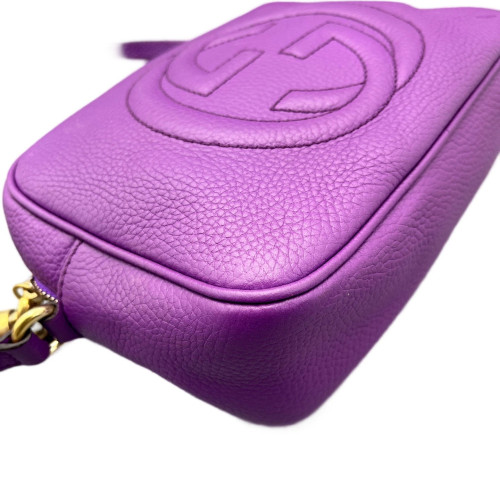 Gucci Camera Case Grained Calfskin Purple