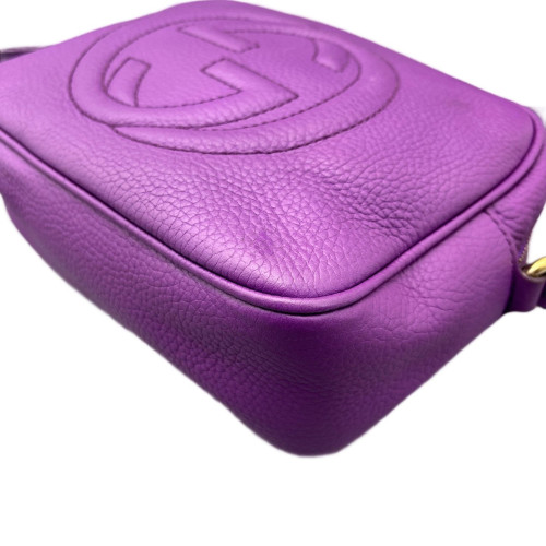 Gucci Camera Case Grained Calfskin Purple
