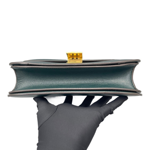 Celine Medium Classic Box Calfskin Dark Green