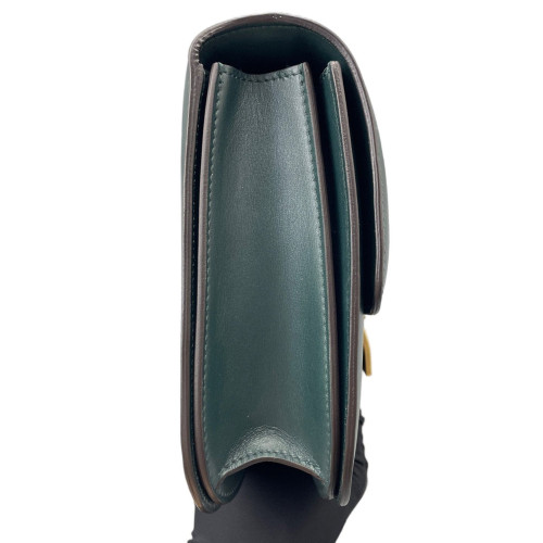 Celine Medium Classic Box Calfskin Dark Green