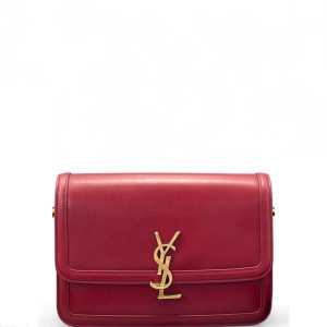 Yves Saint Laurent Medium Solferino Calfskin Red