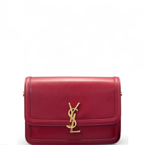 Yves Saint Laurent Medium Solferino Calfskin Red