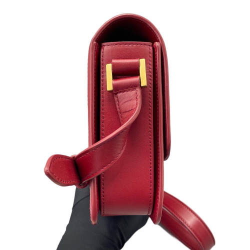 Yves Saint Laurent Medium Solferino Calfskin Red