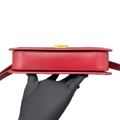 Yves Saint Laurent Medium Solferino Calfskin Red