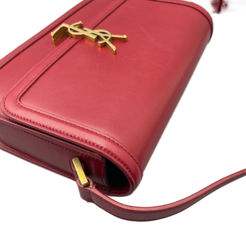 Yves Saint Laurent Medium Solferino Calfskin Red