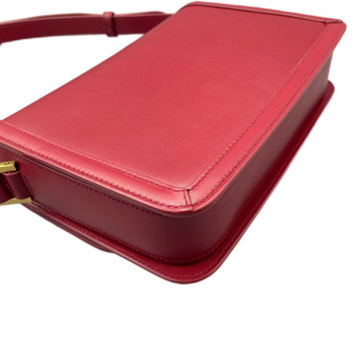 Yves Saint Laurent Medium Solferino Calfskin Red