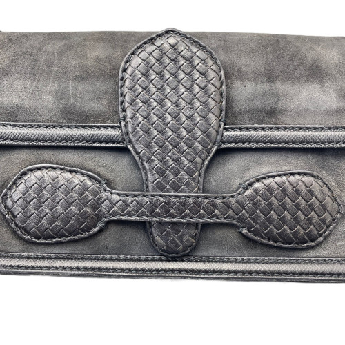 Bottega Veneta Crossbody Bag Suede Black