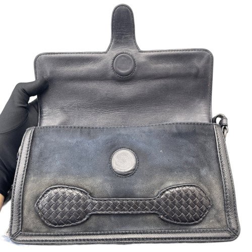 Bottega Veneta Crossbody Bag Suede Black