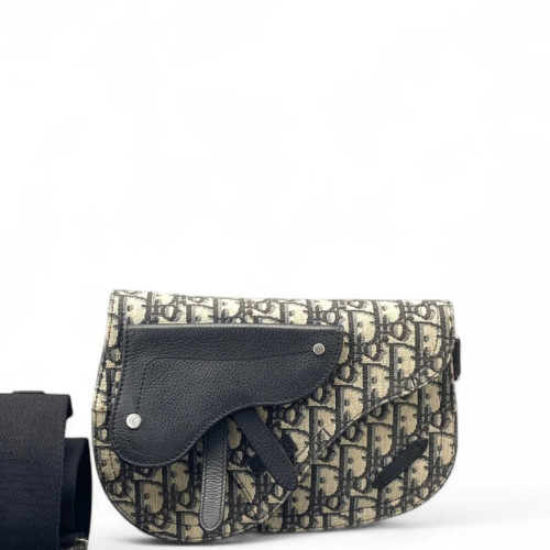 Dior Saddle Messenger Pouch Oblique Blue