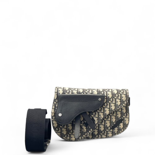 Dior Saddle Messenger Pouch Oblique Blue