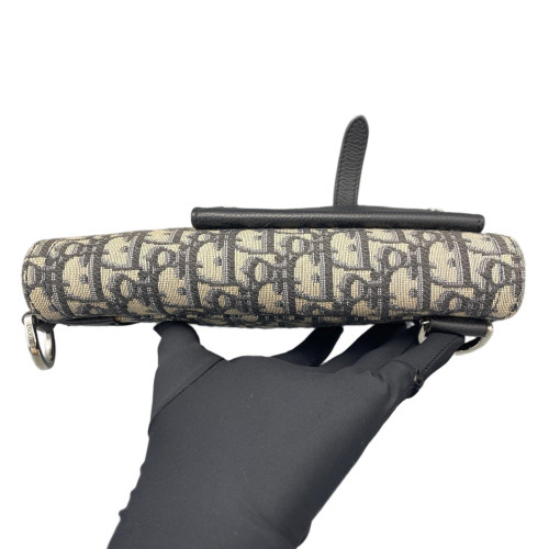 Dior Saddle Messenger Pouch Oblique Blue