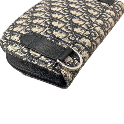 Dior Saddle Messenger Pouch Oblique Blue