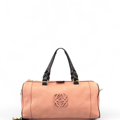 Loewe Boston Bag Grained Calfskin Pink