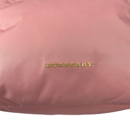 Burberry Medium Rucksack Backpack Nylon Calfskin Dusty Rose Black